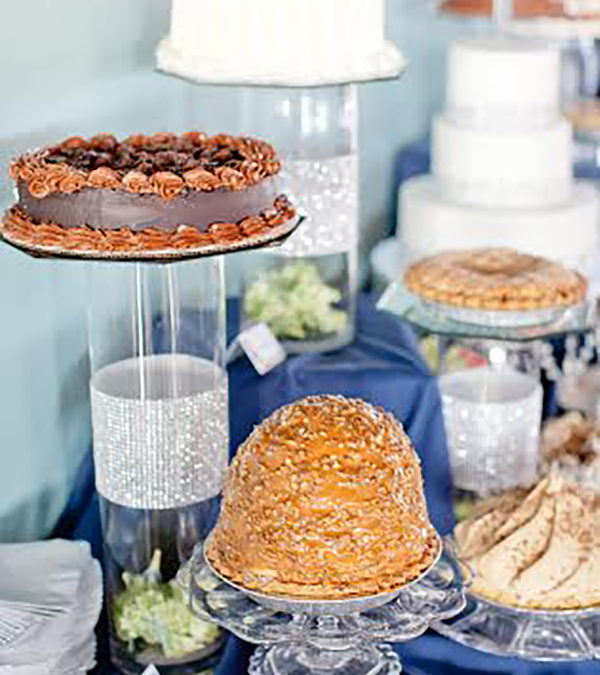 Cake Pie Wedding Blue Owl Dessert Buffet